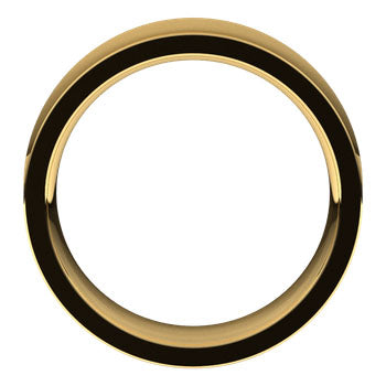 Convo Yellow Gold Concave Men's Wedding Band Profile View – Cherry Pick Diamonds St. Louis MO