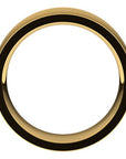 Convo Yellow Gold Concave Men's Wedding Band Profile View – Cherry Pick Diamonds St. Louis MO