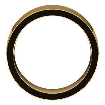 Flato Yellow Gold Flat Men's Wedding Band Profile View – Cherry Pick Diamonds St. Louis MO