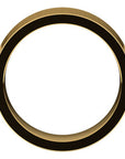 Flato Yellow Gold Flat Men's Wedding Band Profile View – Cherry Pick Diamonds St. Louis MO