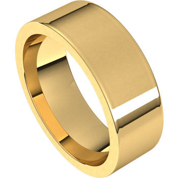 Flato Yellow Gold Flat Comfort Fit Wedding Band Side View – Cherry Pick Diamonds St. Louis MO