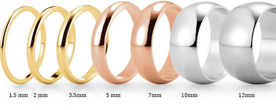 Men's Wedding Band Width Guide Convo Yellow Gold Cherry Pick Diamonds St. Louis MO