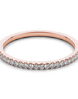 Milano Rose Gold 14K Pavé Natural Diamond Stackable Wedding Band – Cherry Pick Diamonds Clayton St. Louis MO