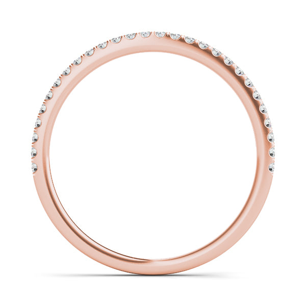 Milano 14K Rose Gold Stackable Diamond Band Top View – Cherry Pick Diamonds Clayton MO