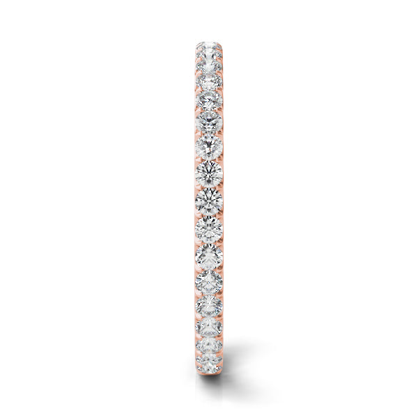 Roma 14K Rose Gold Eternity Band Round Brilliant Cut Diamonds – Cherry Pick Diamonds Clayton MO