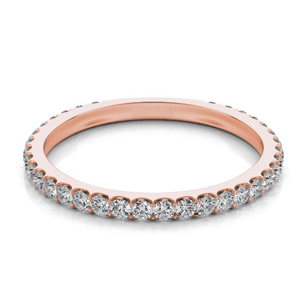 Roma Rose Gold 14K Pavé Natural Diamond Eternity Wedding Band – Cherry Pick Diamonds Clayton St. Louis MO
