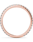 Roma 14K Rose Gold Stackable Pavé Diamond Wedding Band – Cherry Pick Diamonds Clayton MO