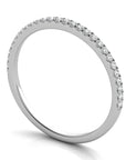 Milano White Gold Natural Diamond Band Angle View – Cherry Pick Diamonds St. Louis MO