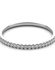 Milano White Gold 14K Pavé Natural Diamond Stackable Wedding Band – Cherry Pick Diamonds Clayton St. Louis MO