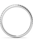 Milano 14K White Gold Stackable Diamond Band Top View – Cherry Pick Diamonds Clayton MO