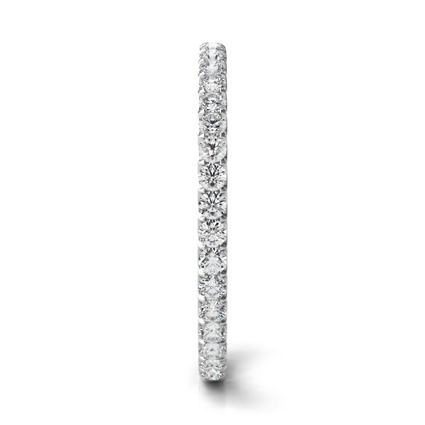 Roma 14K White Gold Eternity Band Round Brilliant Cut Diamonds – Cherry Pick Diamonds Clayton MO
