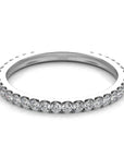 Roma White Gold 14K Pavé Natural Diamond Eternity Wedding Band – Cherry Pick Diamonds Clayton St. Louis MO