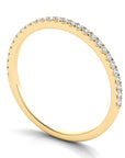 Milano Yellow Gold Natural Diamond Band Angle View – Cherry Pick Diamonds St. Louis MO