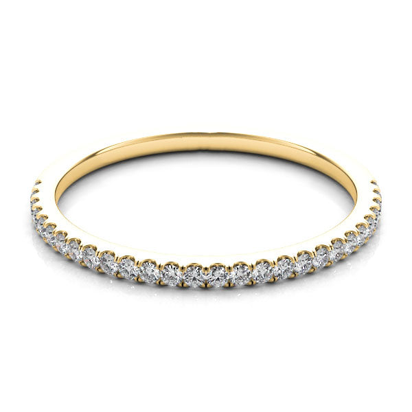 Milano Yellow Gold 14K Pavé Natural Diamond Stackable Wedding Band – Cherry Pick Diamonds Clayton St. Louis MO
