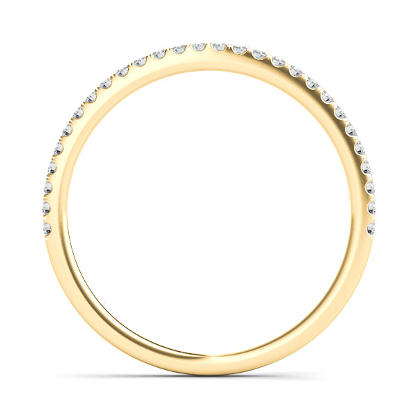 Milano 14K Yellow Gold Stackable Diamond Band Top View – Cherry Pick Diamonds Clayton MO