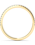 Milano 14K Yellow Gold Stackable Diamond Band Top View – Cherry Pick Diamonds Clayton MO