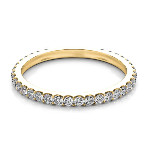 Roma Yellow Gold 14K Pavé Natural Diamond Eternity Wedding Band – Cherry Pick Diamonds Clayton St. Louis MO