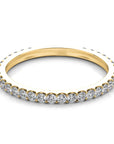 Roma Yellow Gold 14K Pavé Natural Diamond Eternity Wedding Band – Cherry Pick Diamonds Clayton St. Louis MO