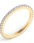 Roma Yellow Gold Shared-Prong Diamond Wedding Band Side View – Cherry Pick Diamonds St. Louis MO