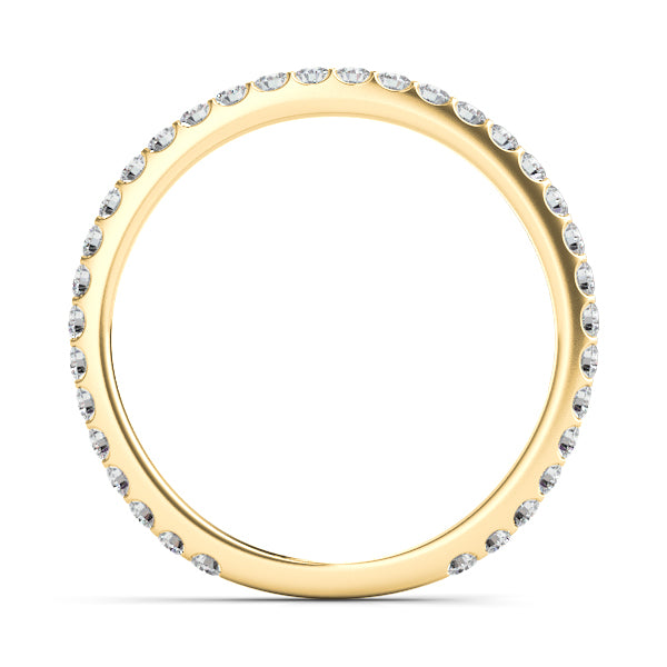 Roma 14K Yellow Gold Stackable Pavé Diamond Wedding Band – Cherry Pick Diamonds Clayton MO