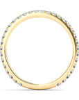 Roma 14K Yellow Gold Stackable Pavé Diamond Wedding Band – Cherry Pick Diamonds Clayton MO